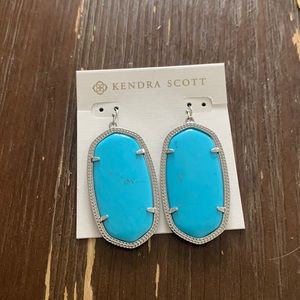 Kendra Scott Turq/Silver Danielle Earrings
